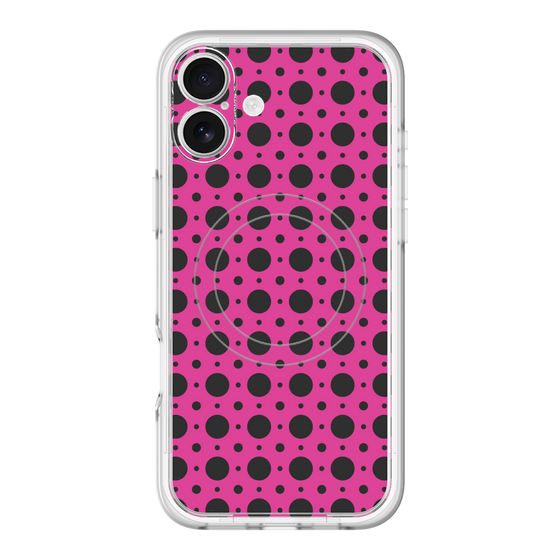 スリムプロテクションプレミアムケース with MagSafe［ Shower Dot - Pink ］