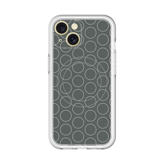 スリムプロテクションプレミアムケース with MagSafe［ Dot Circle - Gray ］