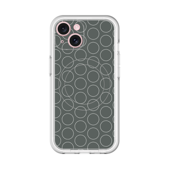 スリムプロテクションプレミアムケース with MagSafe［ Dot Circle - Gray ］