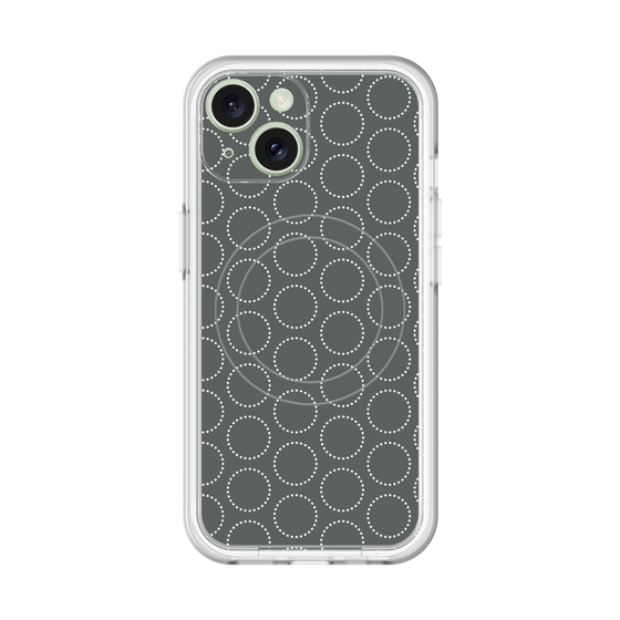 スリムプロテクションプレミアムケース with MagSafe［ Dot Circle - Gray ］