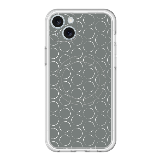 スリムプロテクションプレミアムケース with MagSafe［ Dot Circle - Gray ］