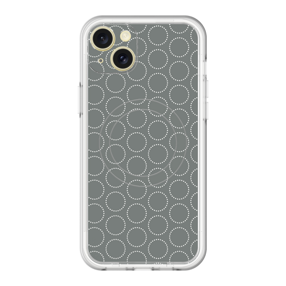スリムプロテクションプレミアムケース with MagSafe［ Dot Circle - Gray ］