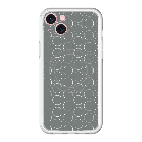 スリムプロテクションプレミアムケース with MagSafe［ Dot Circle - Gray ］