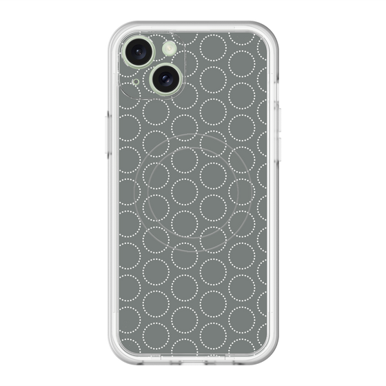 スリムプロテクションプレミアムケース with MagSafe［ Dot Circle - Gray ］