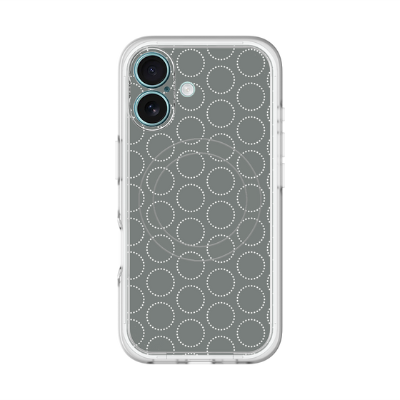 スリムプロテクションプレミアムケース with MagSafe［ Dot Circle - Gray ］