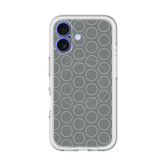 スリムプロテクションプレミアムケース with MagSafe［ Dot Circle - Gray ］