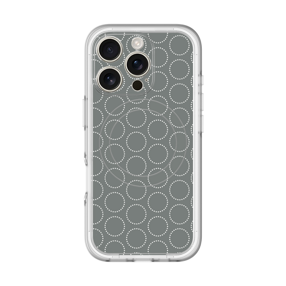 スリムプロテクションプレミアムケース with MagSafe［ Dot Circle - Gray ］