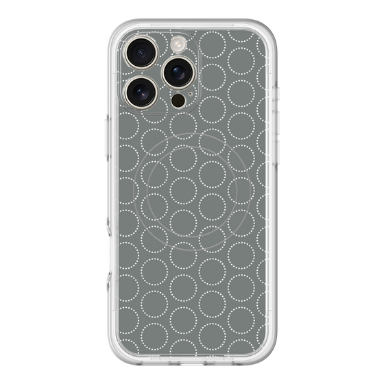 スリムプロテクションプレミアムケース with MagSafe［ Dot Circle - Gray ］
