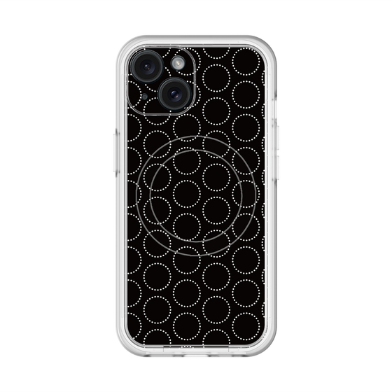 スリムプロテクションプレミアムケース with MagSafe［ Dot Circle - Black ］