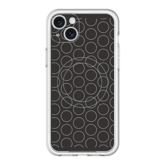 スリムプロテクションプレミアムケース with MagSafe［ Dot Circle - Black ］