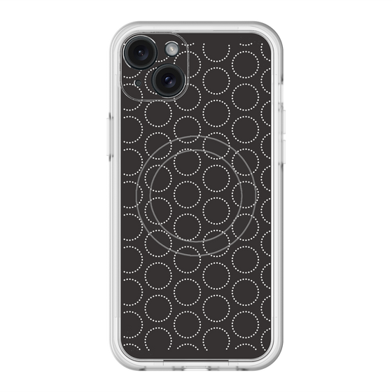 スリムプロテクションプレミアムケース with MagSafe［ Dot Circle - Black ］