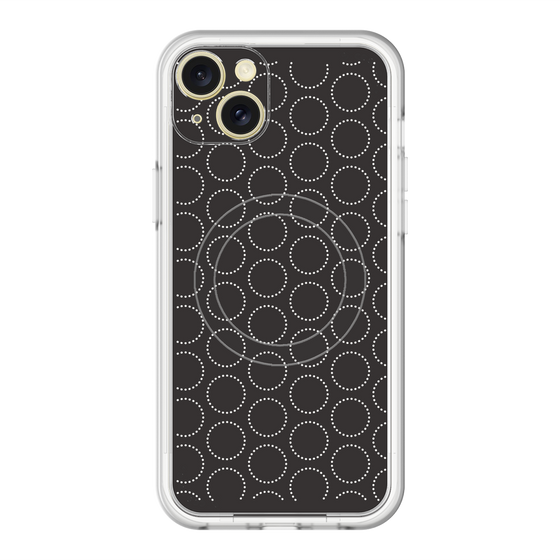 スリムプロテクションプレミアムケース with MagSafe［ Dot Circle - Black ］