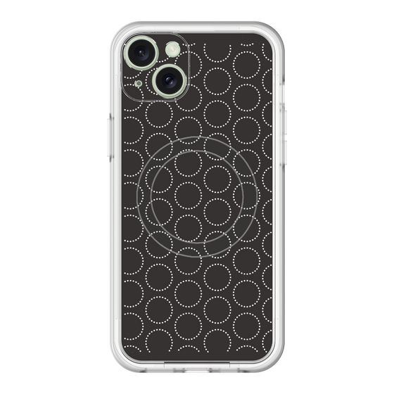 スリムプロテクションプレミアムケース with MagSafe［ Dot Circle - Black ］