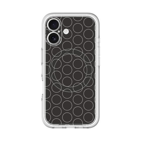 スリムプロテクションプレミアムケース with MagSafe［ Dot Circle - Black ］
