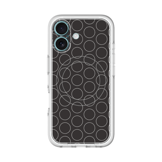 スリムプロテクションプレミアムケース with MagSafe［ Dot Circle - Black ］
