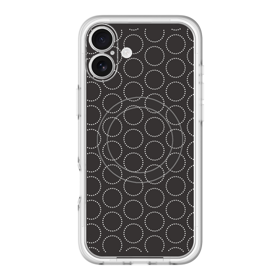 スリムプロテクションプレミアムケース with MagSafe［ Dot Circle - Black ］