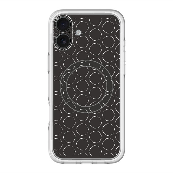 スリムプロテクションプレミアムケース with MagSafe［ Dot Circle - Black ］