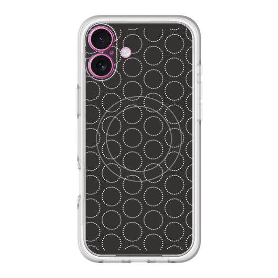 スリムプロテクションプレミアムケース with MagSafe［ Dot Circle - Black ］