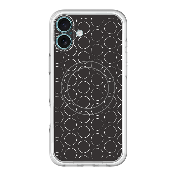 スリムプロテクションプレミアムケース with MagSafe［ Dot Circle - Black ］
