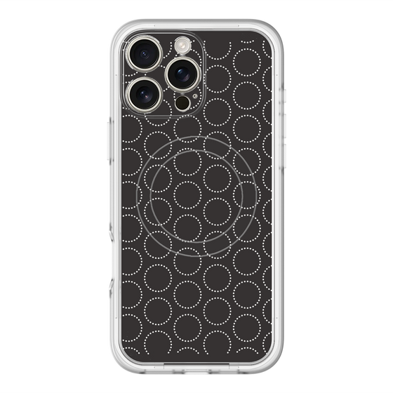 スリムプロテクションプレミアムケース with MagSafe［ Dot Circle - Black ］