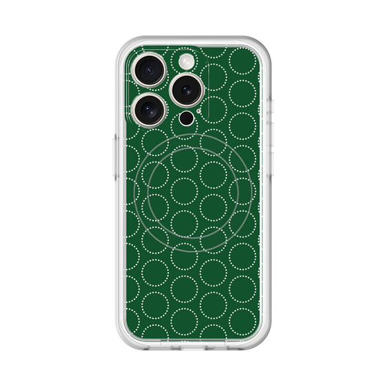 スリムプロテクションプレミアムケース with MagSafe［ Dot Circle - Green ］