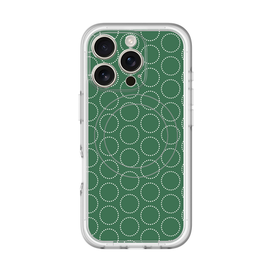 スリムプロテクションプレミアムケース with MagSafe［ Dot Circle - Green ］