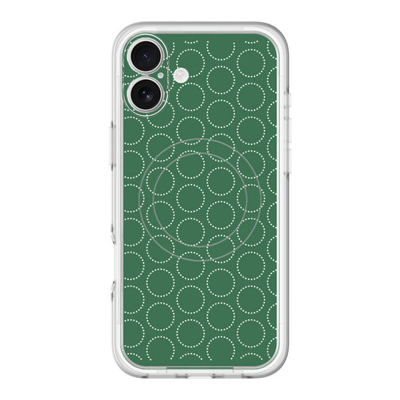 スリムプロテクションプレミアムケース with MagSafe［ Dot Circle - Green ］
