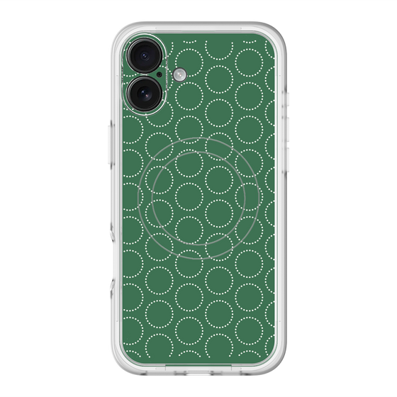 スリムプロテクションプレミアムケース with MagSafe［ Dot Circle - Green ］
