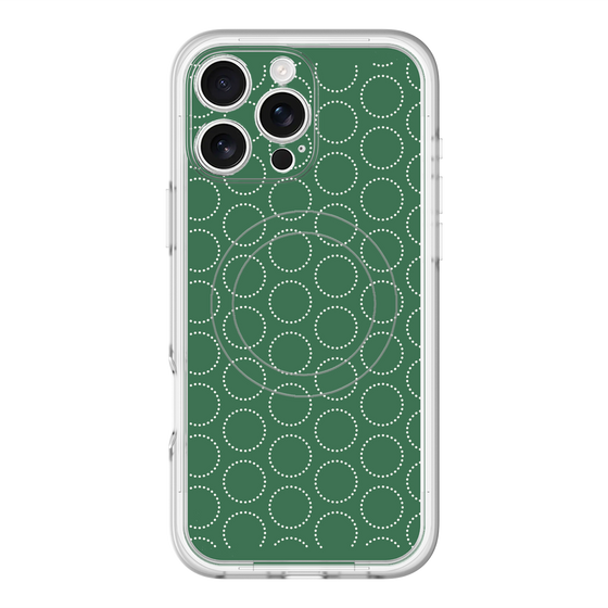 スリムプロテクションプレミアムケース with MagSafe［ Dot Circle - Green ］