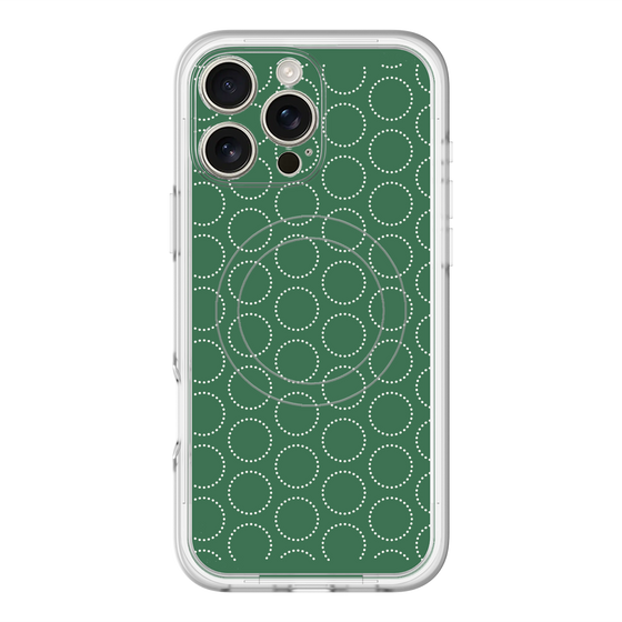 スリムプロテクションプレミアムケース with MagSafe［ Dot Circle - Green ］