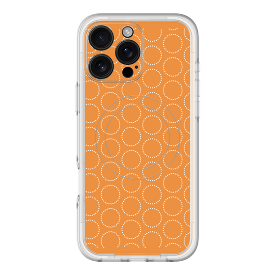 スリムプロテクションプレミアムケース with MagSafe［ Dot Circle - Orange ］