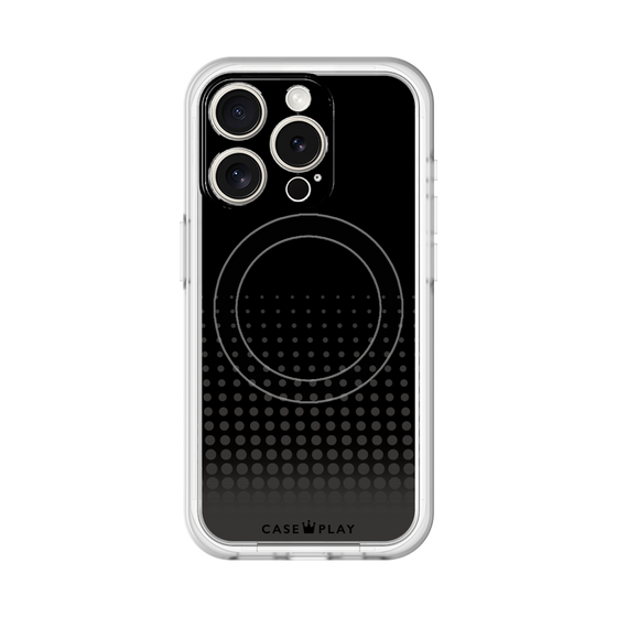 スリムプロテクションプレミアムケース with MagSafe［ Dot Gradation - Black ］