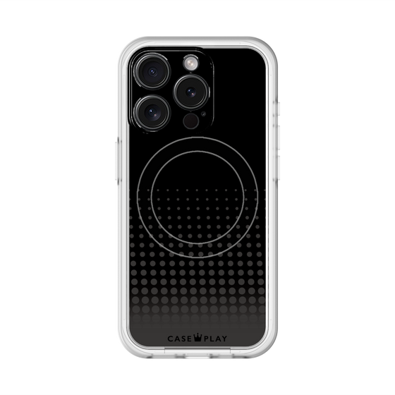 スリムプロテクションプレミアムケース with MagSafe［ Dot Gradation - Black ］