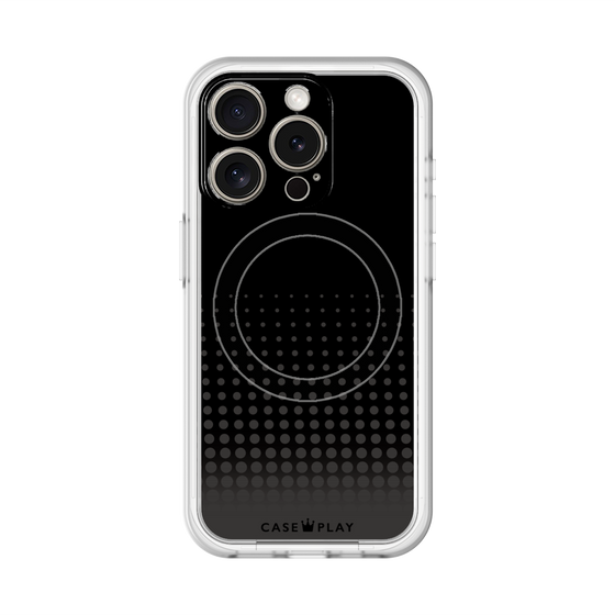 スリムプロテクションプレミアムケース with MagSafe［ Dot Gradation - Black ］