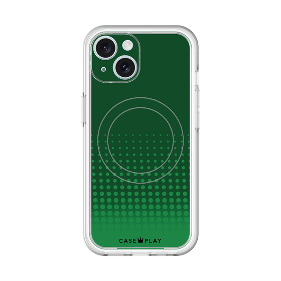 スリムプロテクションプレミアムケース with MagSafe［ Dot Gradation - Green ］