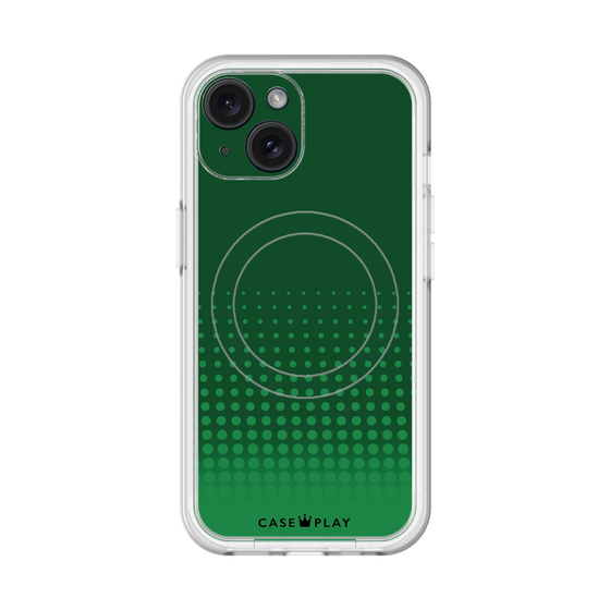 スリムプロテクションプレミアムケース with MagSafe［ Dot Gradation - Green ］