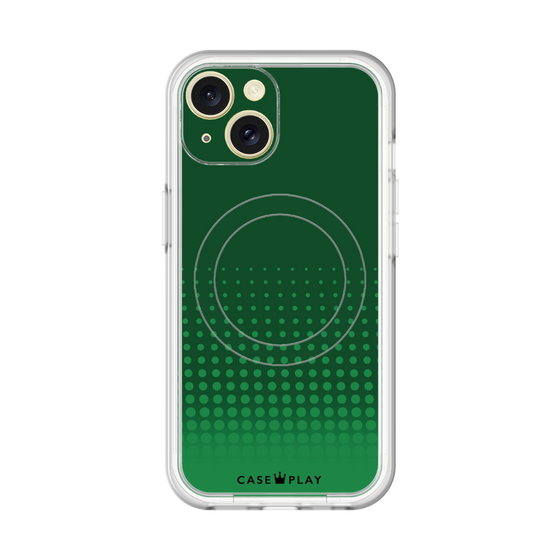 スリムプロテクションプレミアムケース with MagSafe［ Dot Gradation - Green ］