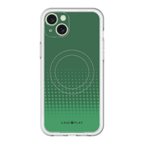 スリムプロテクションプレミアムケース with MagSafe［ Dot Gradation - Green ］