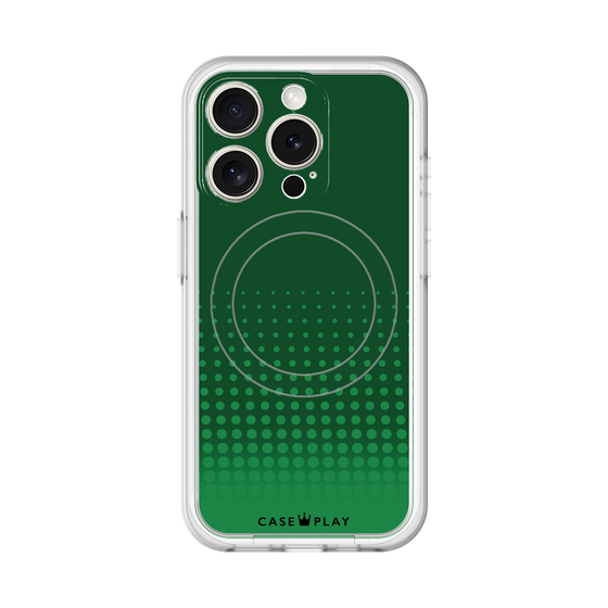 スリムプロテクションプレミアムケース with MagSafe［ Dot Gradation - Green ］