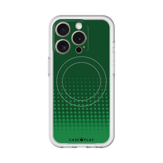 スリムプロテクションプレミアムケース with MagSafe［ Dot Gradation - Green ］