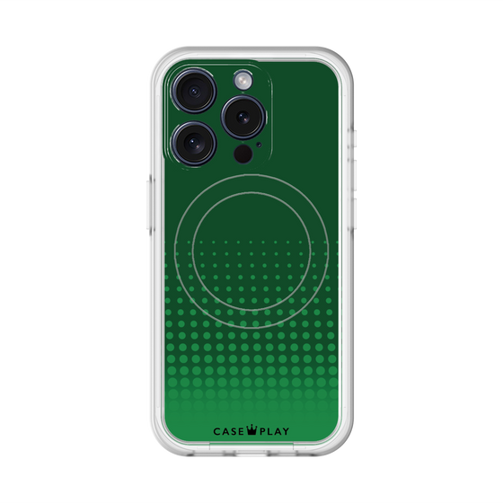 スリムプロテクションプレミアムケース with MagSafe［ Dot Gradation - Green ］