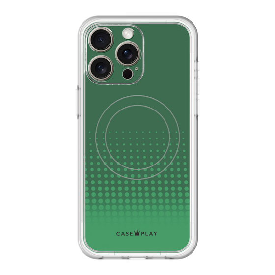 スリムプロテクションプレミアムケース with MagSafe［ Dot Gradation - Green ］