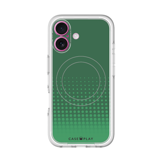 スリムプロテクションプレミアムケース with MagSafe［ Dot Gradation - Green ］