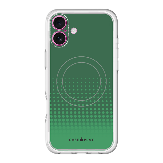スリムプロテクションプレミアムケース with MagSafe［ Dot Gradation - Green ］
