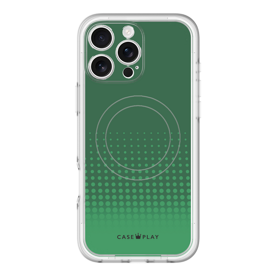 スリムプロテクションプレミアムケース with MagSafe［ Dot Gradation - Green ］