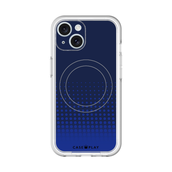 スリムプロテクションプレミアムケース with MagSafe［ Dot Gradation - Blue ］