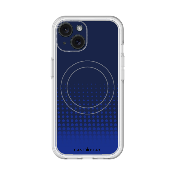 スリムプロテクションプレミアムケース with MagSafe［ Dot Gradation - Blue ］