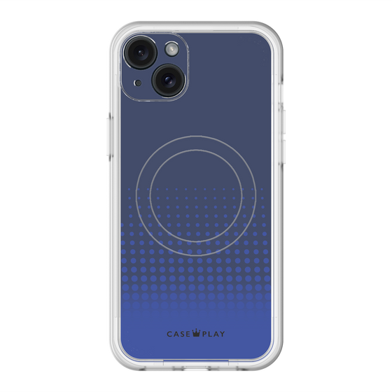 スリムプロテクションプレミアムケース with MagSafe［ Dot Gradation - Blue ］