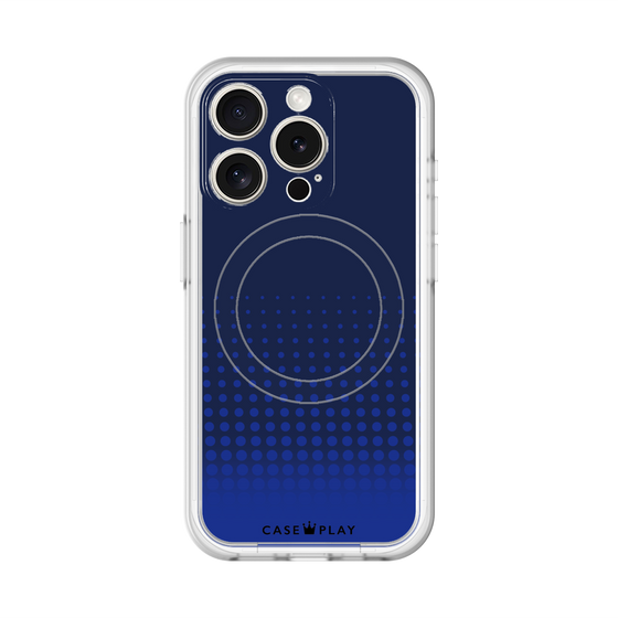 スリムプロテクションプレミアムケース with MagSafe［ Dot Gradation - Blue ］