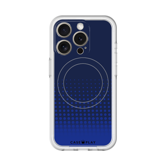 スリムプロテクションプレミアムケース with MagSafe［ Dot Gradation - Blue ］